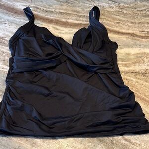 Lands' End Black Swim Top